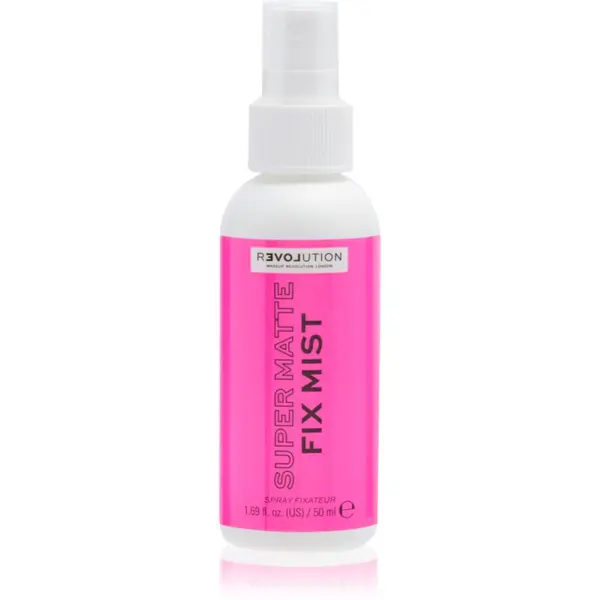 Revolution Revolution Super Matte Fix Mist podlaga in pršilo za fiksacijo v enem z mat učinkom 50 ml