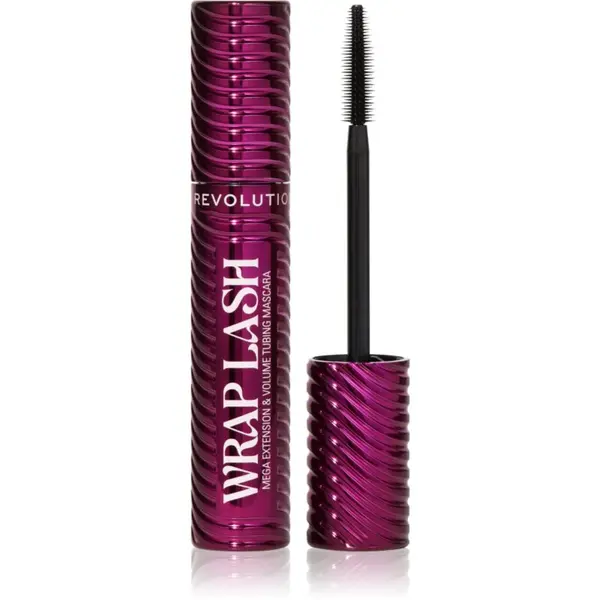 Revolution Revolution Wrap Lash Tubing maskara za podaljšanje, vihanje in volumen trepalnic odtenek Burgundy 8.5 ml