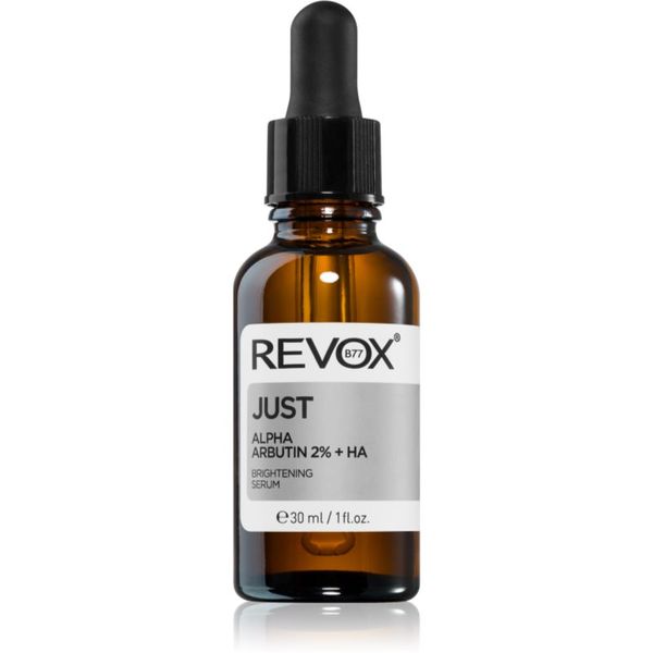 Revox B77 Revox B77 Just Alpha Arbutin 2% + HA serum za osvetljevanje za obraz in vrat 30 ml