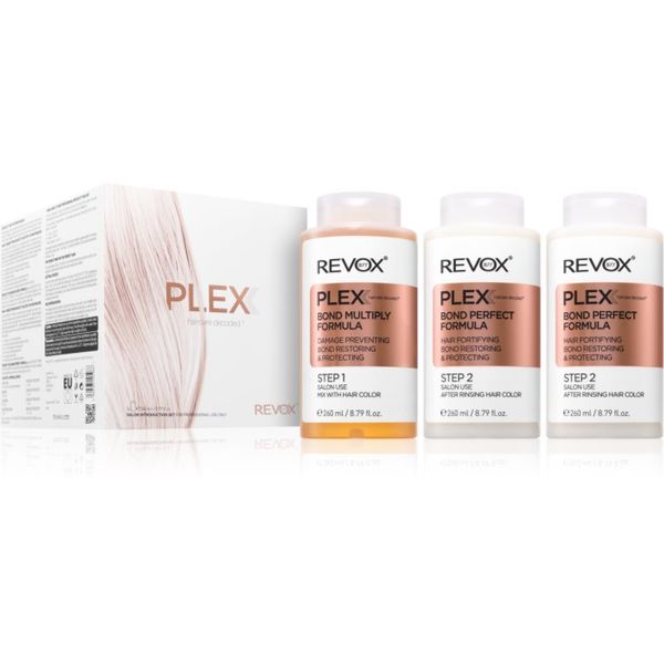 Revox B77 Revox B77 Plex Hair Rebuilding System Professional Set set za barvane in poškodovane lase za profesionalno uporabo 3x260 ml