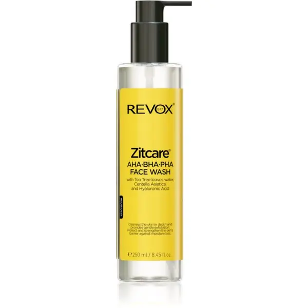 Revox B77 Revox B77 Zitcare AHA BHA PHA Face Wash nežni čistilni gel z učinkom eksfoliacije 250 ml