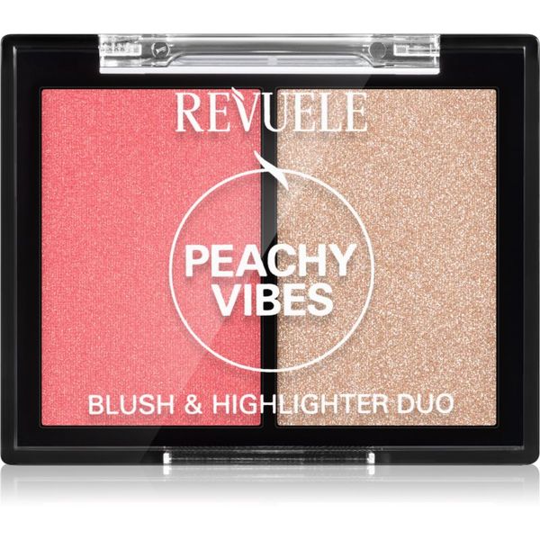 Revuele Revuele Blush & Highlighter Duo rdečilo z osvetljevalcem odtenek Peachy Vibes 8 g