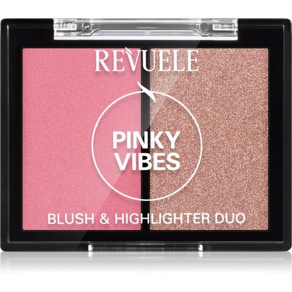 Revuele Revuele Blush & Highlighter Duo rdečilo z osvetljevalcem odtenek Pinky Vibes 8 g