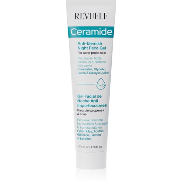 Revuele Revuele Ceramide Anti-Blemish Night Face Gel gel proti nepopolnostim za noč 40 ml