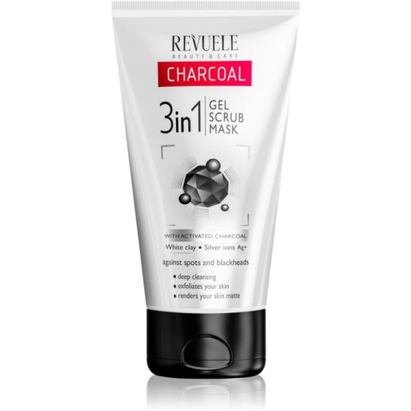 Revuele Revuele Charcoal 3in1 čistilni gel 3 v 1 z aktivnim ogljem 150 ml