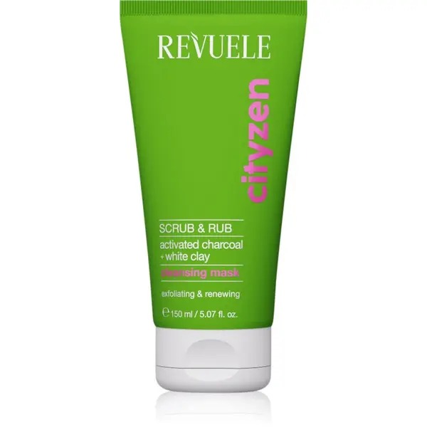 Revuele Revuele Cityzen Scrub & Rub čistilna piling maska za obraz z aktivnim ogljem 150 ml