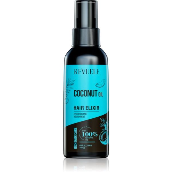 Revuele Revuele Coconut Oil Hair Elixir eliksir brez spiranja za toplotno oblikovanje las 120 ml