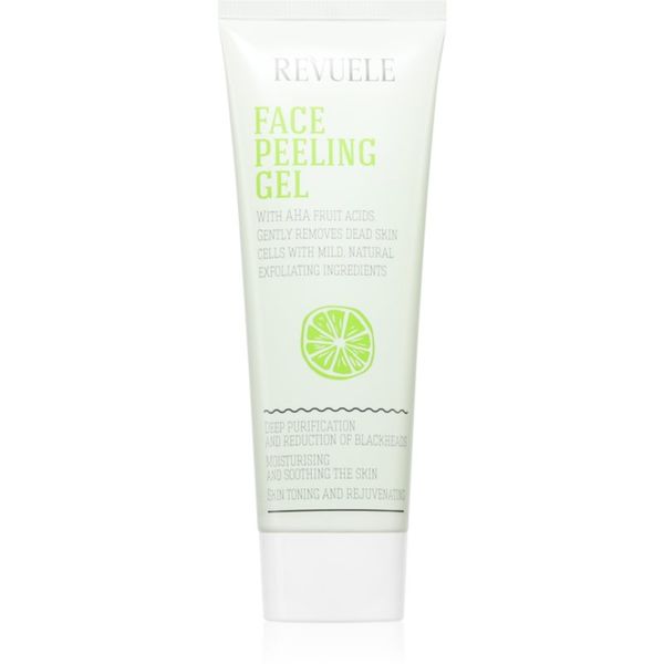 Revuele Revuele Face Peeling Gel AHA Fruit Acids čistilni piling za obraz proti črnim pikicam 80 ml