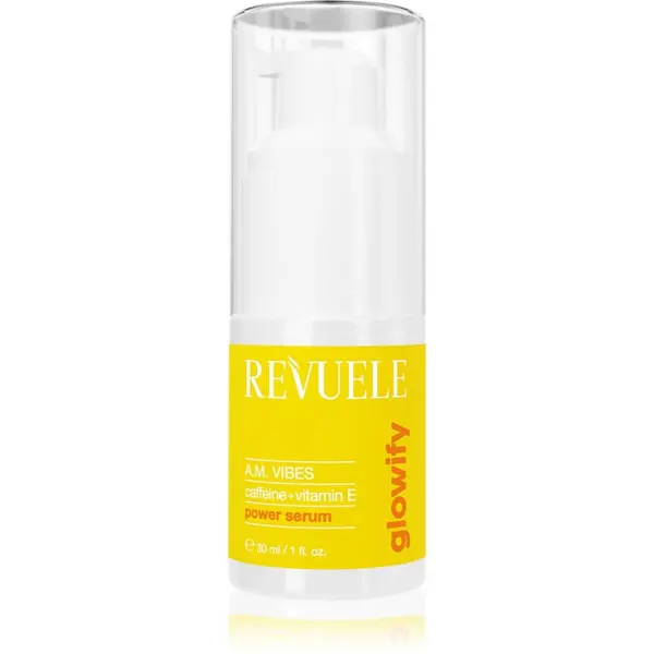 Revuele Revuele Glowify A.M. Vibes Power Serum Caffeine + Vitamin E serum za osvetljevanje za predel okoli oči 30 ml