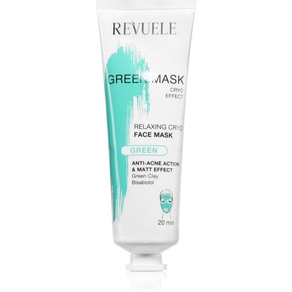 Revuele Revuele Green Mask Cryo Effect čistilna matirajoča maska proti nepravilnostim na koži 80 ml