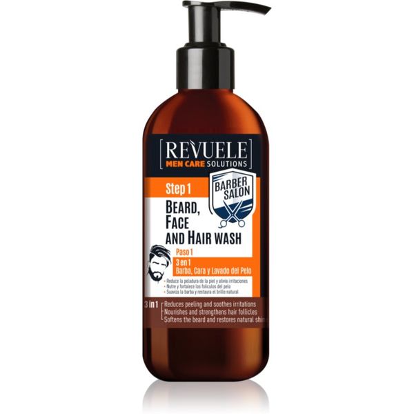 Revuele Revuele Men Care Solutions Barber Salon šampon za lase in brado 3v1 300 ml