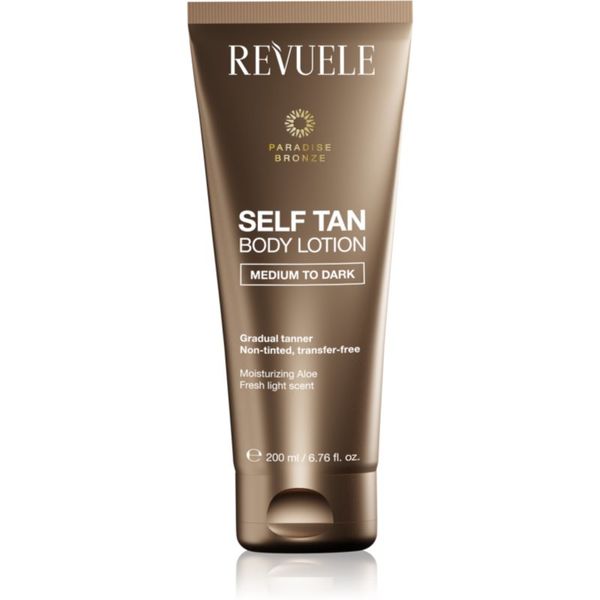 Revuele Revuele Paradise Bronze Self Tan Body Lotion samoporjavitveni losjon za postopno porjavitev odtenek Medium To Dark 200 ml