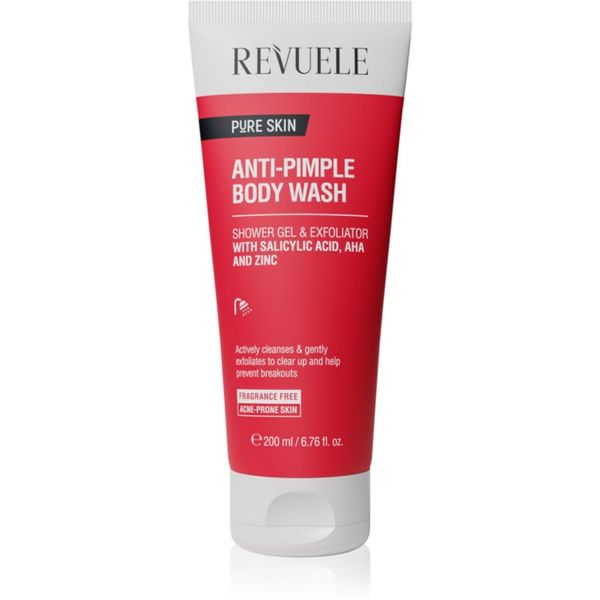 Revuele Revuele Pure Skin Anti-Pimple eksfoliacijski gel za prhanje proti aknam 200 ml