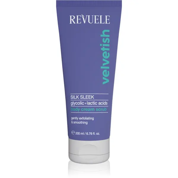 Revuele Revuele Velvetish Sleek Body Body Cream Scrub nežni piling za telo z gladilnim učinkom 200 ml