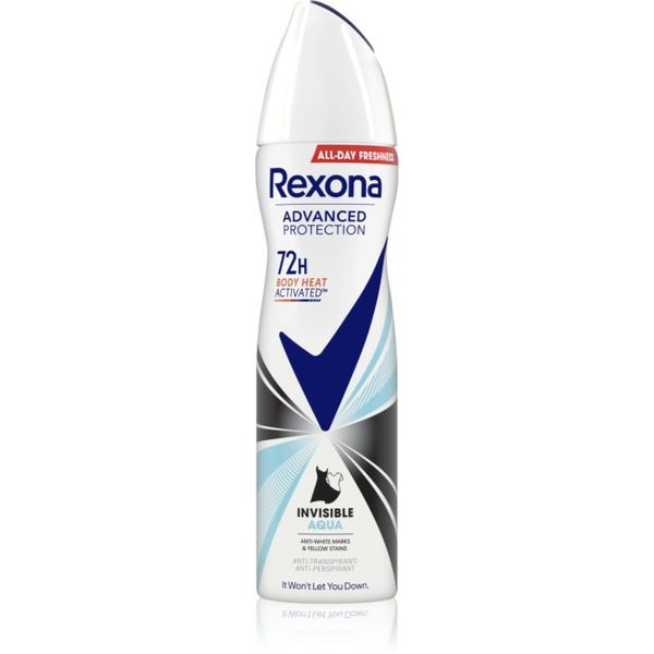 Rexona Rexona Advanced Protection Invisible antiperspirant v pršilu 72 ur Aqua 150 ml