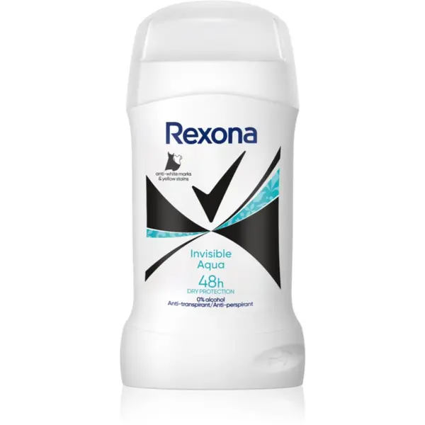 Rexona Rexona Invisible Aqua trdi deodorant proti belim in rumenim madežem 50 ml