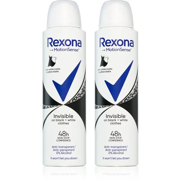 Rexona Rexona Invisible Black and White deodorant v pršilu proti belim in rumenim madežem