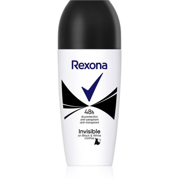 Rexona Rexona Invisible on Black + White Clothes anti-transpirant roll-on 48 ur 50 ml