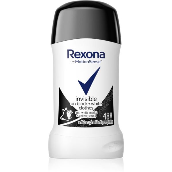 Rexona Rexona Invisible on Black + White Clothes Antiperspirant trdi antiperspirant 48 ur 40 ml