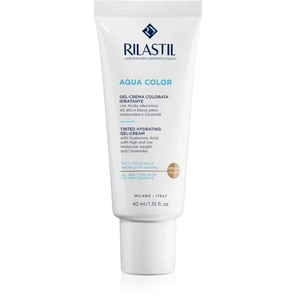 Rilastil Rilastil Aqua Color tonirana gel krema z vlažilnim učinkom odtenek Medium 40 ml