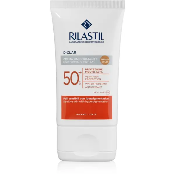 Rilastil Rilastil D-Clar zaščitna tonirana krema proti pigmentnim madežem SPF 50+ odtenek Medium 40 ml