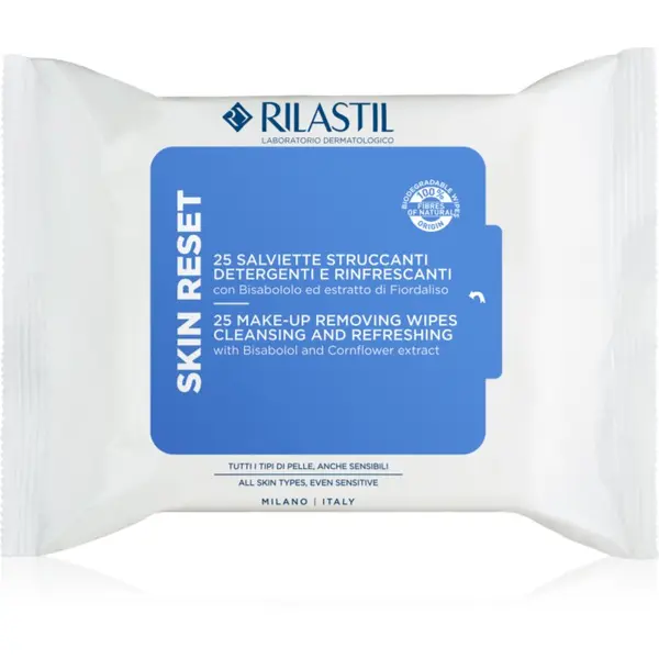 Rilastil Rilastil Skin Reset čistilni robčki za odstranjevanje ličil 25 kos