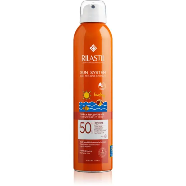 Rilastil Rilastil Sun System Baby prozorno pršilo za sončenje SPF 50+ 200 ml