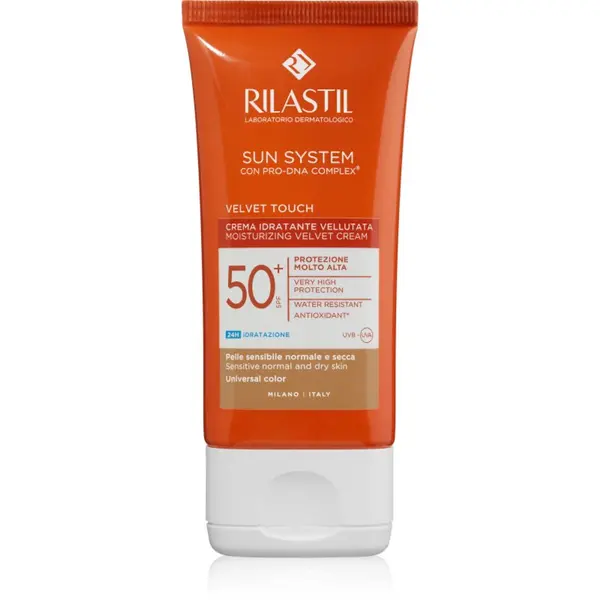 Rilastil Rilastil Sun System Velvet Touch zaščitna tonirana krema za obraz SPF 50+ 50 ml
