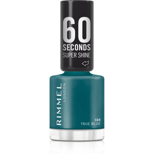Rimmel Rimmel 60 Seconds Super Shine lak za nohte odtenek 104 True Blue 8 ml