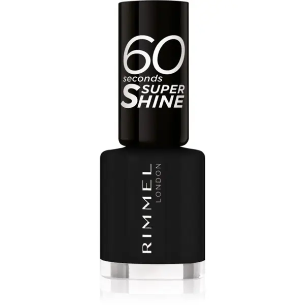 Rimmel Rimmel 60 Seconds Super Shine lak za nohte odtenek 900 Black 8 ml