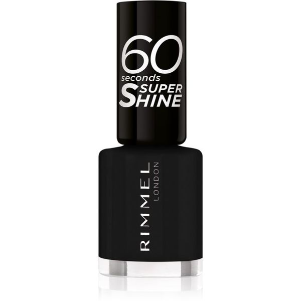 Rimmel Rimmel 60 Seconds Super Shine lak za nohte odtenek 900 Black 8 ml