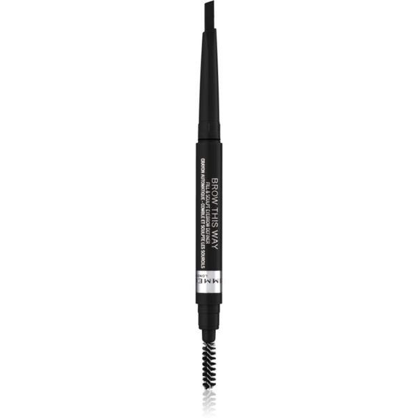 Rimmel Rimmel Brow This Way svinčnik za obrvi s krtačko 2v1 odtenek 004 Soft Black 0,25 g