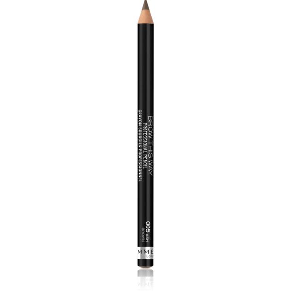 Rimmel Rimmel Brow This Way svinčnik za obrvi s krtačko odtenek 005 Ash Brown 1,4 g