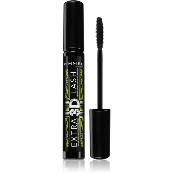 Rimmel Rimmel Extra 3D Lash maskara za volumen in podaljšanje trepalnic odtenek 003 Extreme Black 8 ml