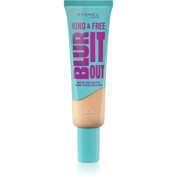 Rimmel Rimmel Kind & Free Blur It Out lahki vlažilni tekoči puder SPF 20 odtenek 010 Rose Ivory 30 ml