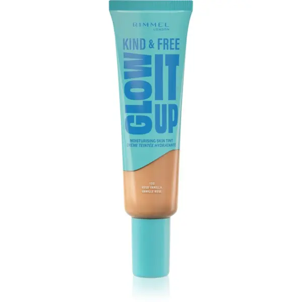 Rimmel Rimmel Kind & Free Glow It Up lahki vlažilni tekoči puder odtenek 150 Rose Vanilla 30 ml