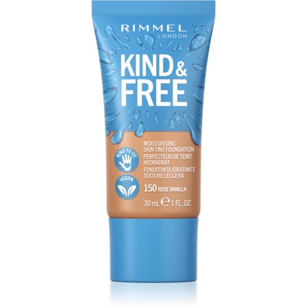 Rimmel Rimmel Kind & Free lahki vlažilni tekoči puder odtenek 150 Rose Vanilla 30 ml
