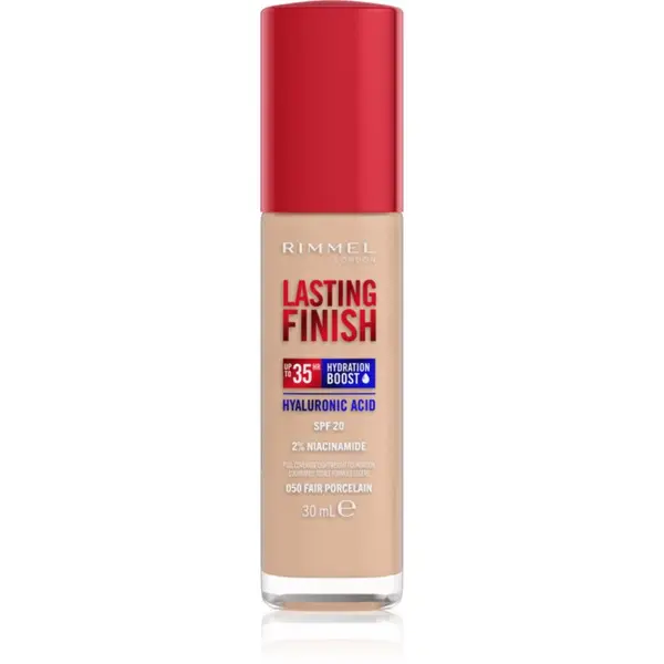 Rimmel Rimmel Lasting Finish 35H Hydration Boost vlažilni tekoči puder SPF 20 odtenek 050 Fair Porcelain 30 ml