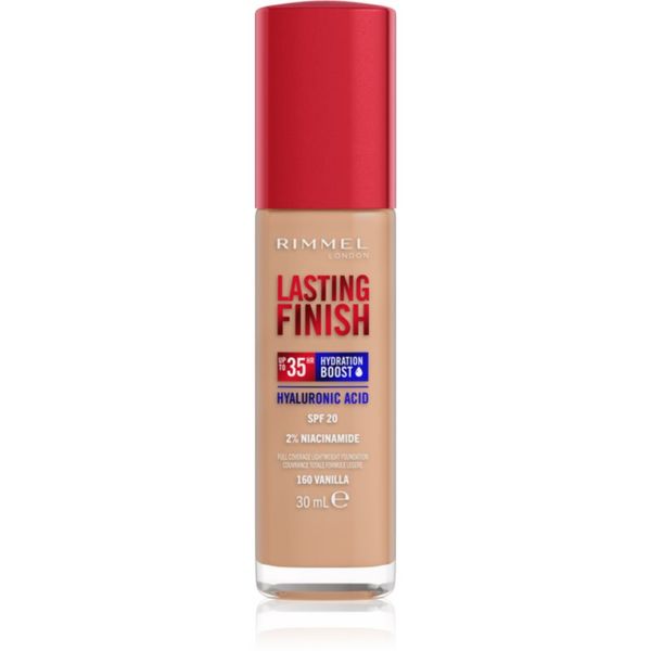 Rimmel Rimmel Lasting Finish 35H Hydration Boost vlažilni tekoči puder SPF 20 odtenek 160 Vanilla 30 ml