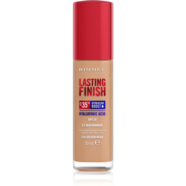 Rimmel Rimmel Lasting Finish 35H Hydration Boost vlažilni tekoči puder SPF 20 odtenek 210 Golden Beige 30 ml