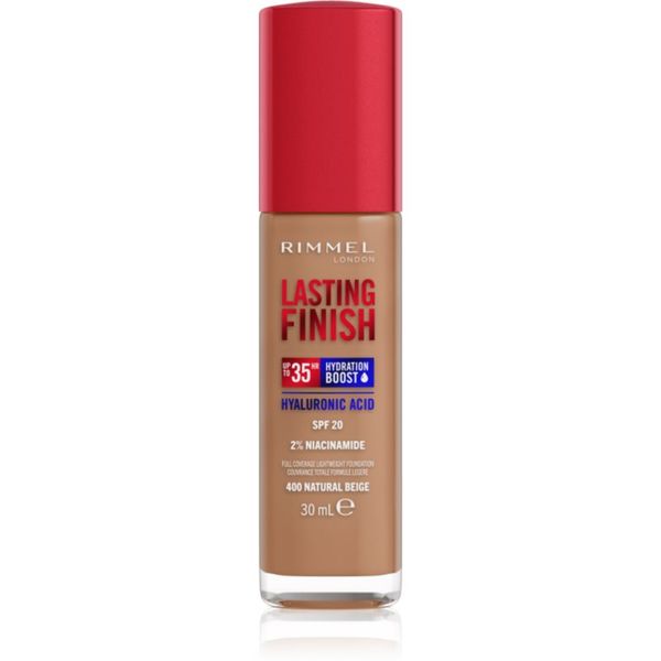 Rimmel Rimmel Lasting Finish 35H Hydration Boost vlažilni tekoči puder SPF 20 odtenek 400 Natural Beige 30 ml