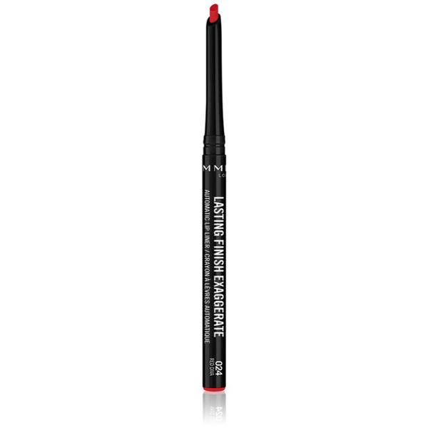 Rimmel Rimmel Lasting Finish Exaggerate avtomatičen svinčnik za ustnice odtenek 024 Red Diva 0,25 g