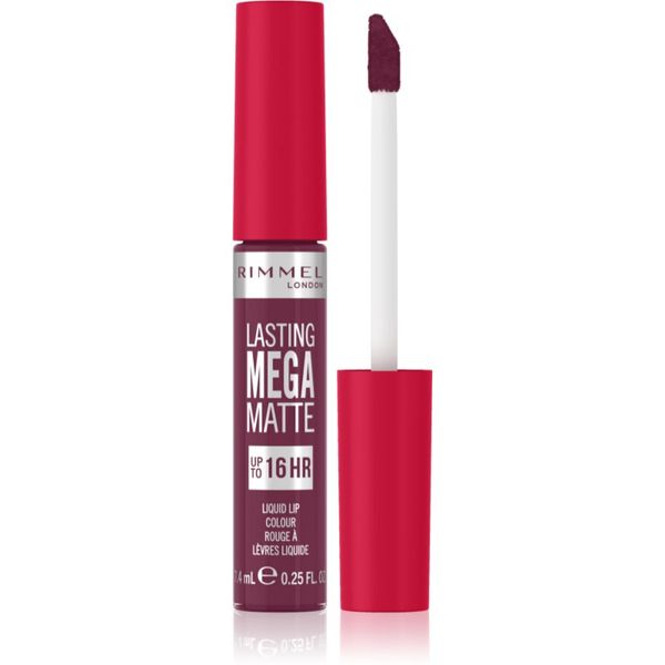 Rimmel Rimmel Lasting Mega Matte lahka tekoča mat šminka 16 ur odtenek Rock Me Purple 7,4 ml