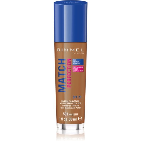 Rimmel Rimmel Match Perfection tekoči puder SPF 20 odtenek 501 Noisette 30 ml