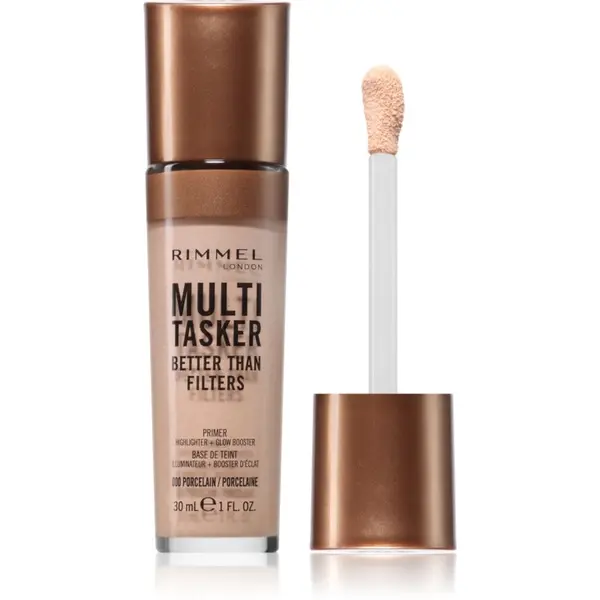 Rimmel Rimmel Multi-Tasker Better Than Filters posvetlitvena podlaga za poenotenje tona kože odtenek 000 Porcelain 30 ml