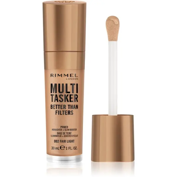 Rimmel Rimmel Multi-Tasker Better Than Filters posvetlitvena podlaga za poenotenje tona kože odtenek 002 Fair Light 30 ml