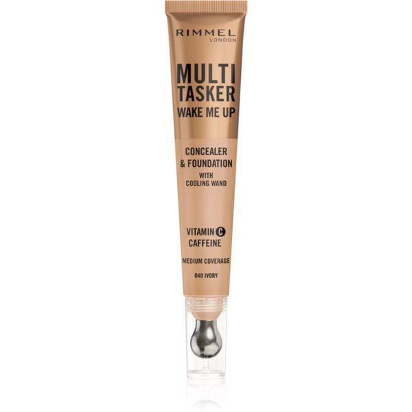 Rimmel Rimmel Multi-Tasker Wake Me Up puder in korektor za osvetlitev kože odtenek 40 Ivory 20 ml