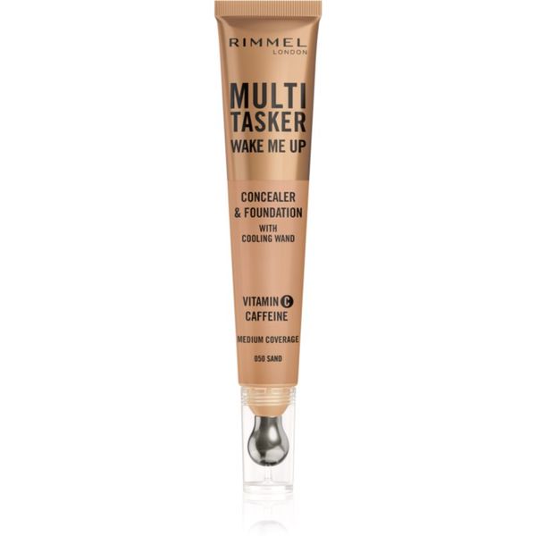 Rimmel Rimmel Multi-Tasker Wake Me Up puder in korektor za osvetlitev kože odtenek 50 Sand 20 ml