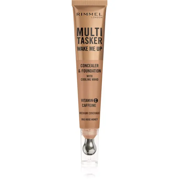 Rimmel Rimmel Multi-Tasker Wake Me Up puder in korektor za osvetlitev kože odtenek 65 Rose Honey 20 ml
