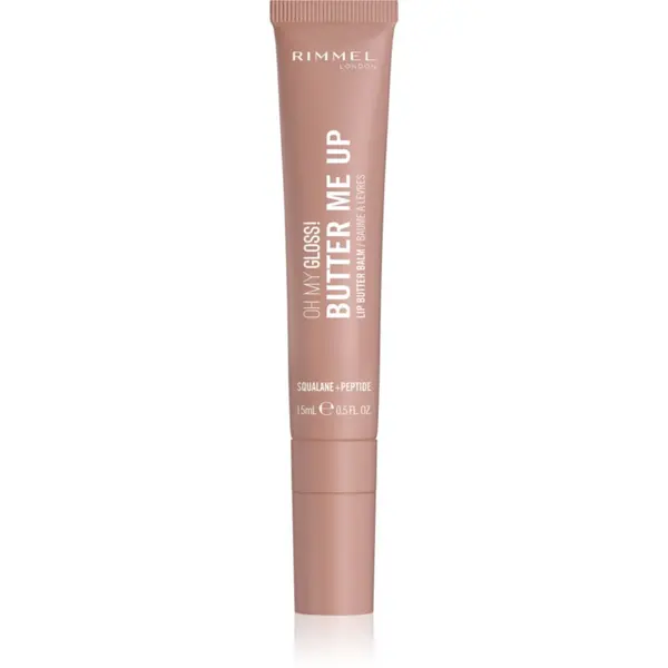 Rimmel Rimmel Oh My Gloss! Butter Me Up vlažilni balzam za ustnice odtenek 001 Latte Delight 15 ml